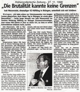 Hohenzoll. Zeitung 27.10.98
