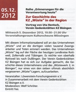 Informationsabend über Unternehmen %22Wüste%22