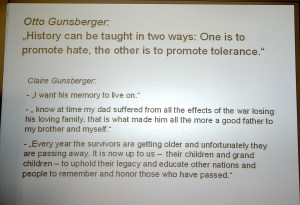 Techn. Gymnasium Balingen, 18. Juli 2014. Thoughts of Otto Gunsberger and of his daughter Clair Vosk-5