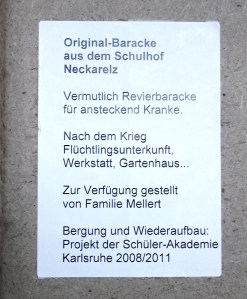 Text zur ehemaligen "Kranken"-Barcke