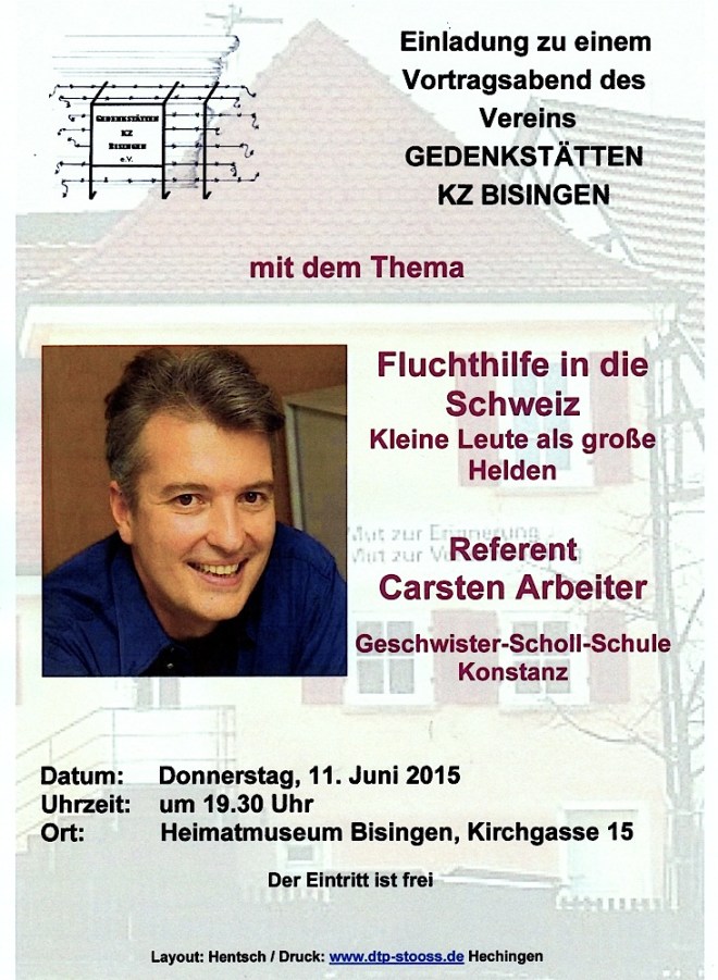 11. Juni 2015 Carsten Arbeiter - Plakat : Flyer