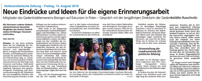 Neue Eindrücke und Ideen - HoZoZei 14. August 2015 Kopie