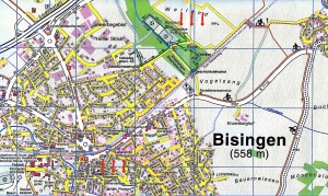 Lageplan Geschichtslehrpfad - Museum Bisingen Kopie