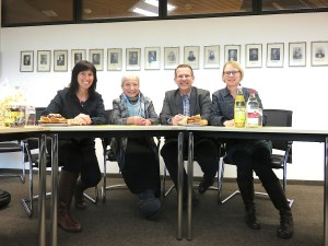 Staufer-Medaille von li nach tr Dr, J, Mayer, Uta Hentsch, Dieter Grupp, Dr. F. Blum